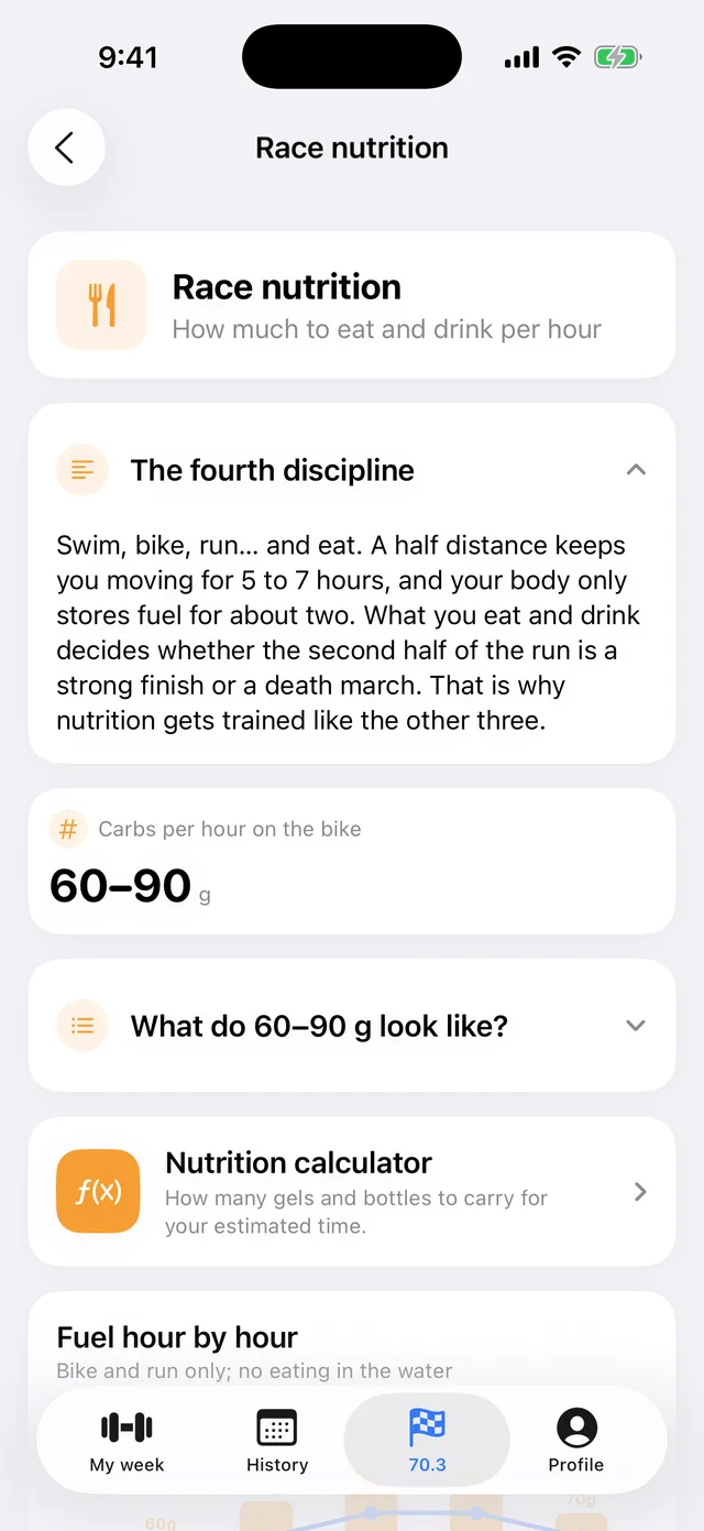 Race nutrition guide